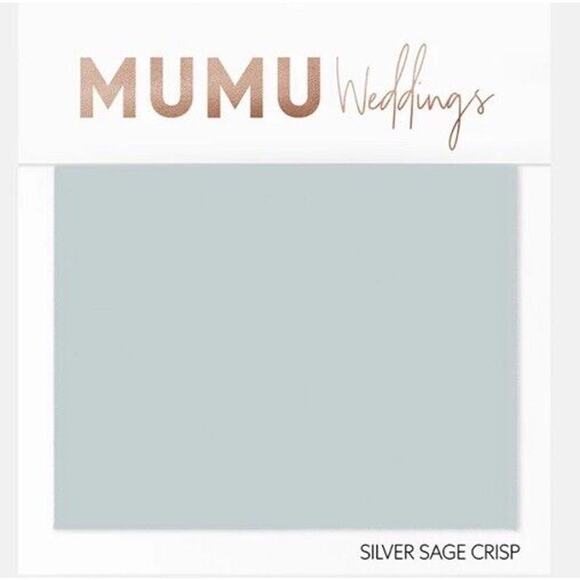 SHOW ME YOUR MUMU Morgan Gown Silver Sage Stretch Crepe Size XXS Wedding NWT - Picture 3 of 7